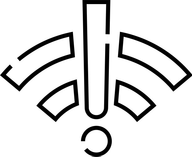Wi - fi不工作线图标概念标志轮廓图片下载