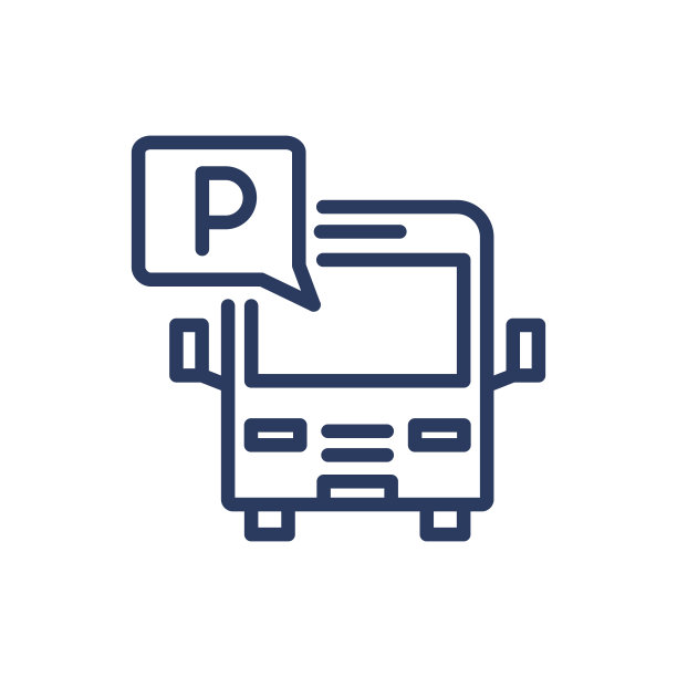 公交车停车细线图标图片下载