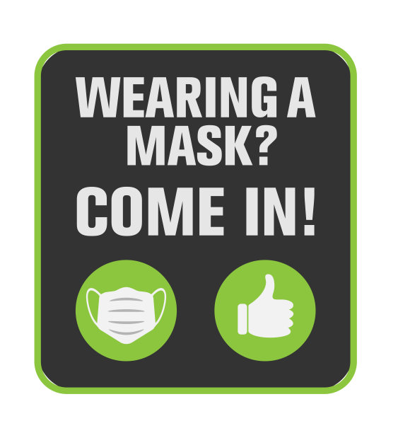 戴着面具?进来!有保护脸部标志的企业的标志或贴纸图片下载