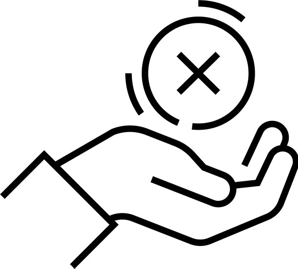 错误的东西线图标概念标志轮廓图片下载