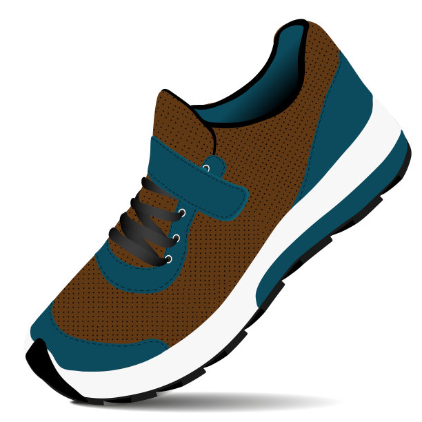 棕色运动鞋运动。健身鞋。矢量图图片下载