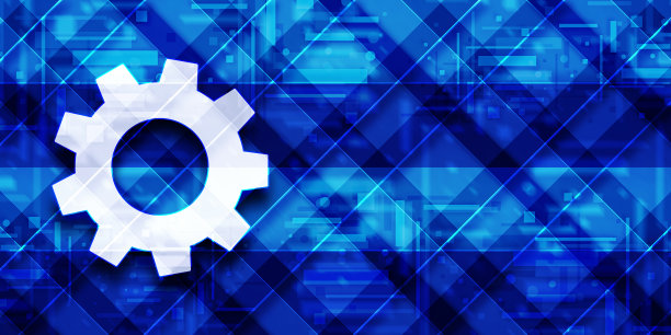 处理图标现代玻璃蓝色旗帜背景图案插图图片下载