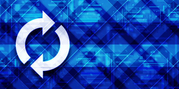 更新图标现代玻璃蓝色旗帜背景图案插图图片下载