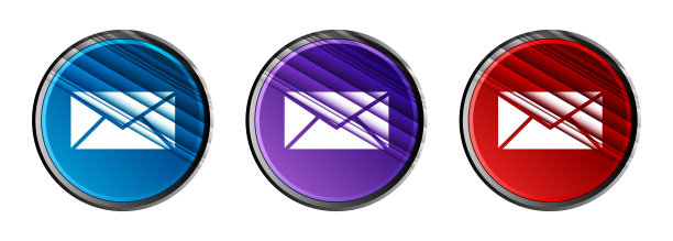 电子邮件图标自然天空光圆形按钮设置条纹线插图图片下载