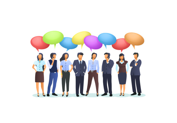 一群人开始接触商业概念图片下载