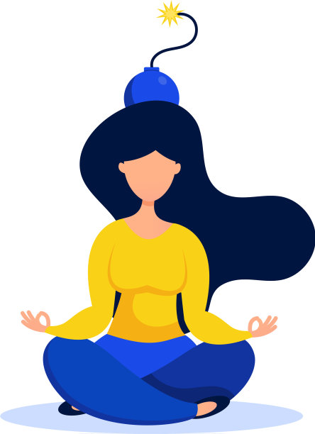 年轻女子荷花姿势很紧张图片下载