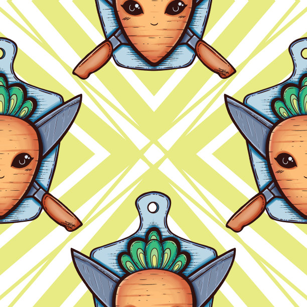 胡萝卜盾纹图案图片下载