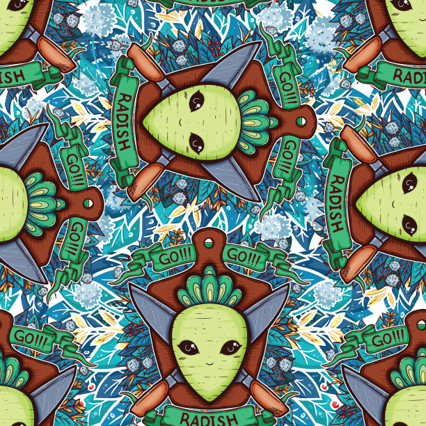 胡萝卜盾纹图案图片下载