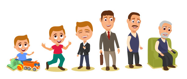 从孩子到不同年龄的人图片下载