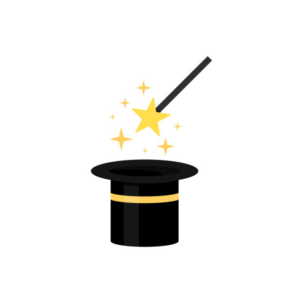 魔术棒平，魔术图标，奶酪片图标，矢量插图孤立在白色背景图片下载