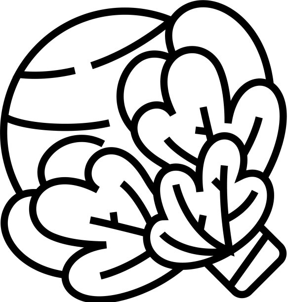 蔬菜线图标概念标志轮廓图片下载