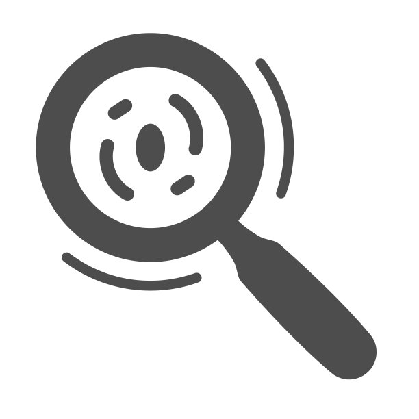 放大镜下的微生物实体图标，科学概念，白色背景上的放大镜下的细菌和细菌标志，放大镜下的病毒图标。向量图形。图片下载