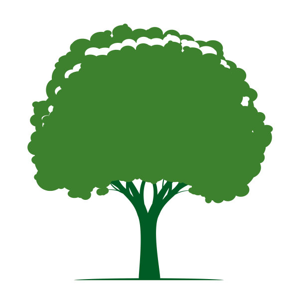 夏天树图标。矢量插图轮廓。植物在花园。EPS文件图片下载