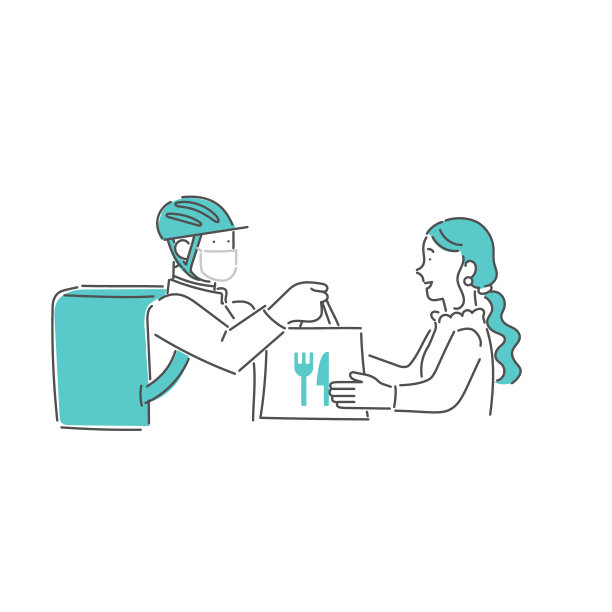 在送餐服务中接收食物图片下载