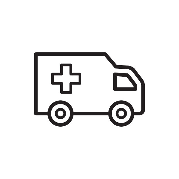 救护车图标收藏，时尚风格图片下载