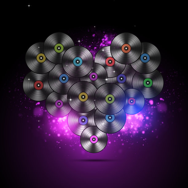 黑胶唱片迪斯科派对图片下载