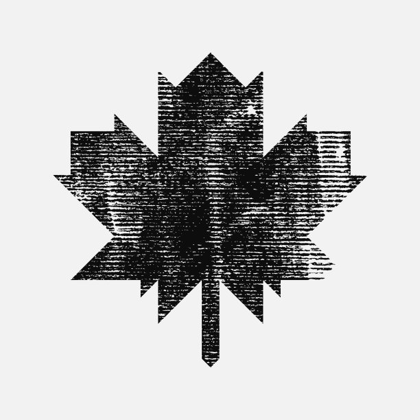 带有纹理效果的枫叶图标图片下载