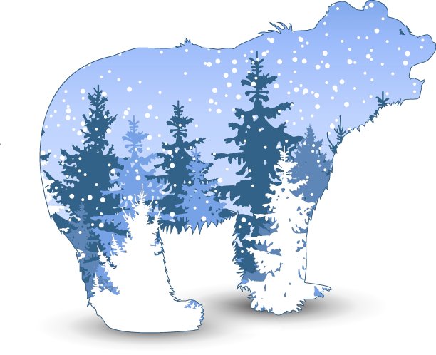 轮廓的熊图片下载