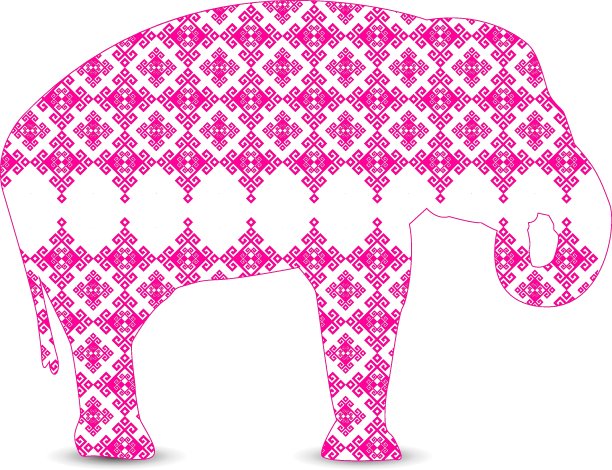 大象剪影图片下载