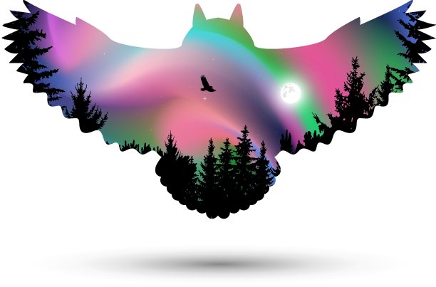 轮廓的猫头鹰图片下载