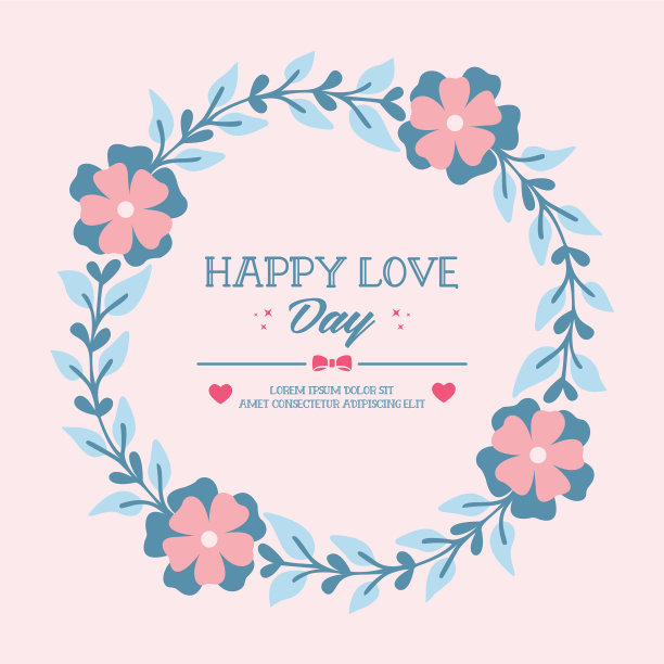 美丽的桃花框架和独特的叶图片下载