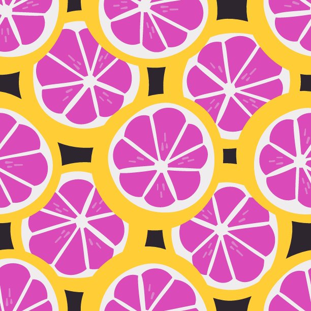 异国情调的水果图案。矢量无缝背景制作在有趣的涂鸦风格。剪纸艺术元素的食物。手绘元素。图片下载