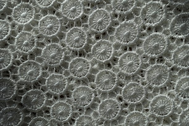 背景-白色钩针花边织物从上面图片下载