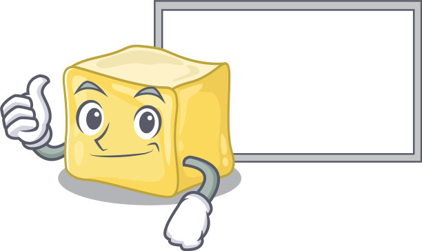 奶油卡通设计与大拇指图片下载