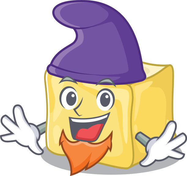 滑稽的奶油奶油卡通吉祥物表演图片下载