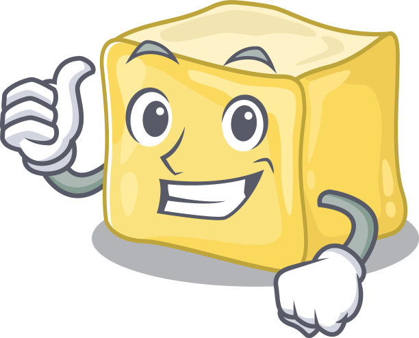 愉快的奶油做大拇指向上的手势图片下载