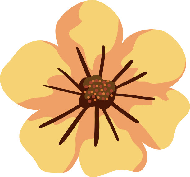 可爱的花自然孤立图标图片下载