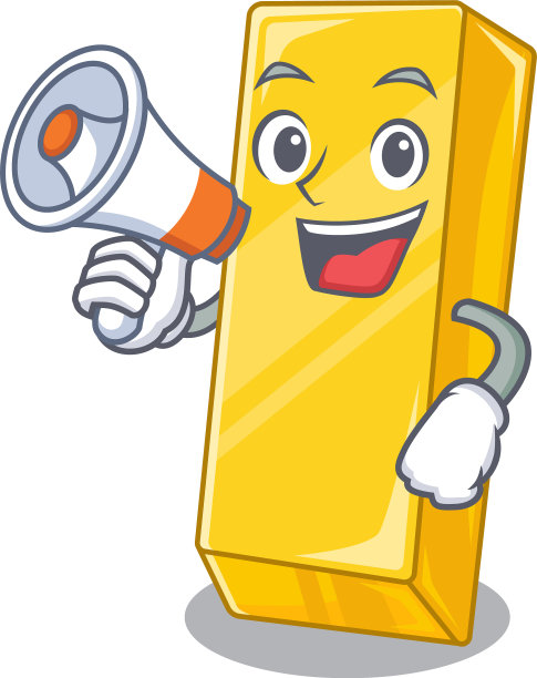 一个带有扩音器的图标金条图片下载