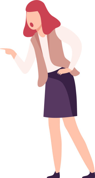 愤怒的女人角色指着她大喊大叫图片下载