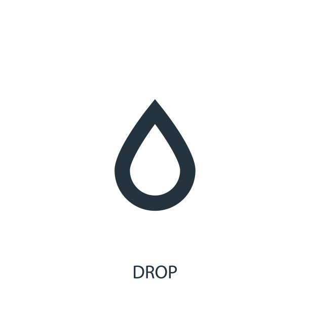Drop icon简单的园艺元素符号设计图片下载