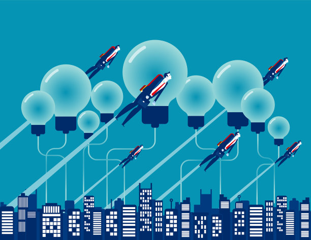 教育与经济增长的城市概念图片下载