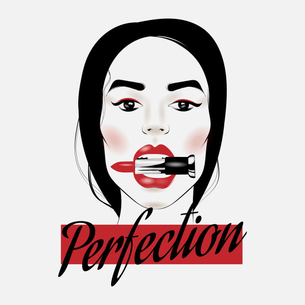 完美手绘女孩咬图片下载