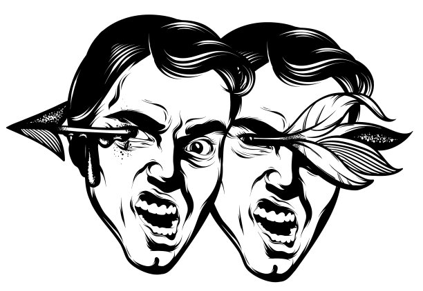 手画尖叫的男人图片下载