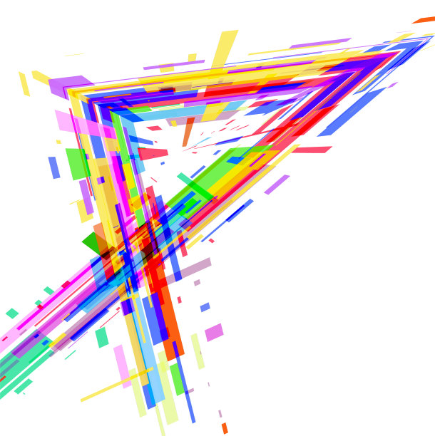 三角形彩色几何形状图片下载