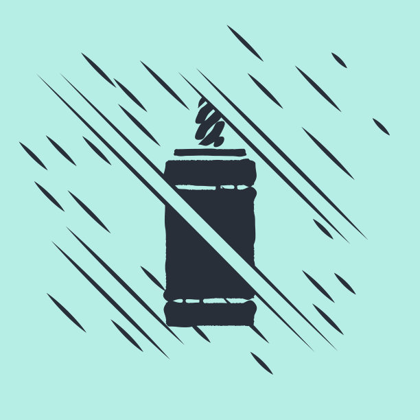 黑色烟花图标孤立在绿色背景图片下载