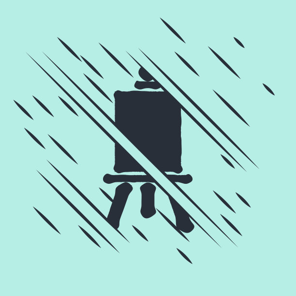 黑色的木画架或画板图标图片下载