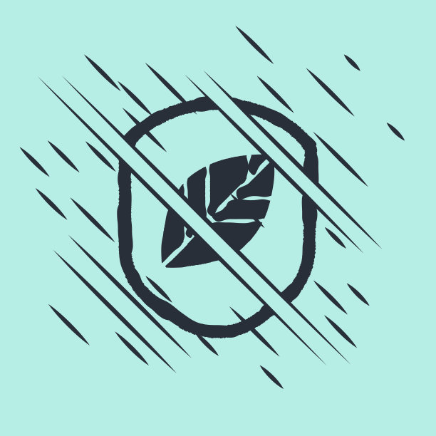 黑色盾牌与叶子图标孤立在绿色图片下载