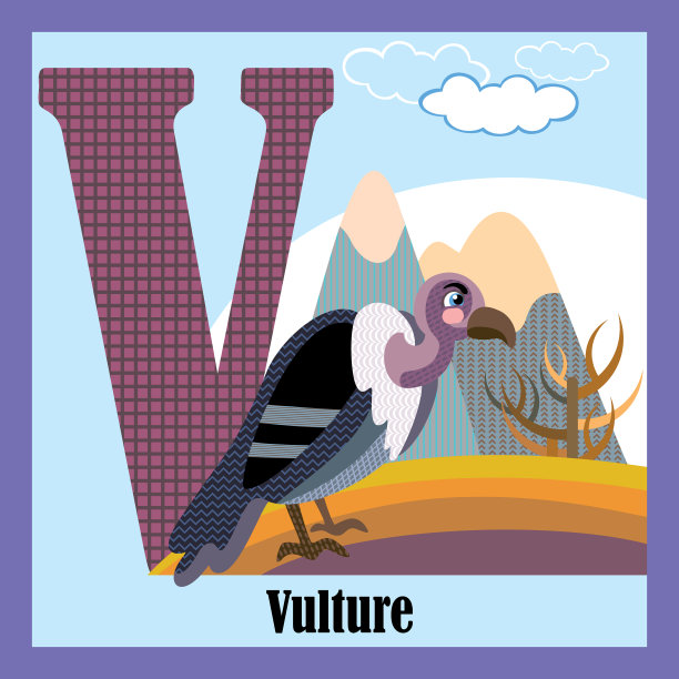 动物字母v图片下载