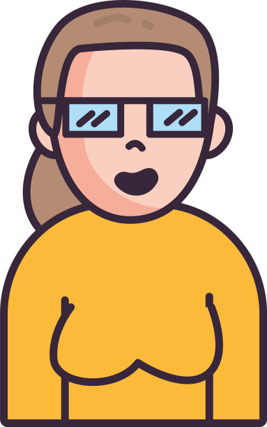 孤立的化身女人WTH眼镜和毛衣填充图片下载