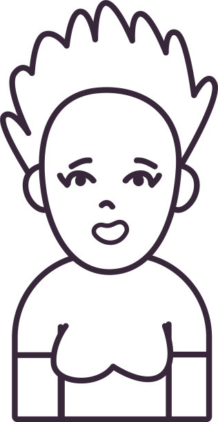 孤立的头像女人与衬衫线风格的图标图片下载