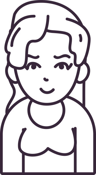 孤立的化身女人与毛衣线风格的图标图片下载