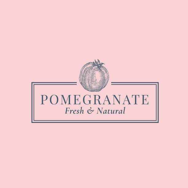 石榴抽象符号或标志图片下载