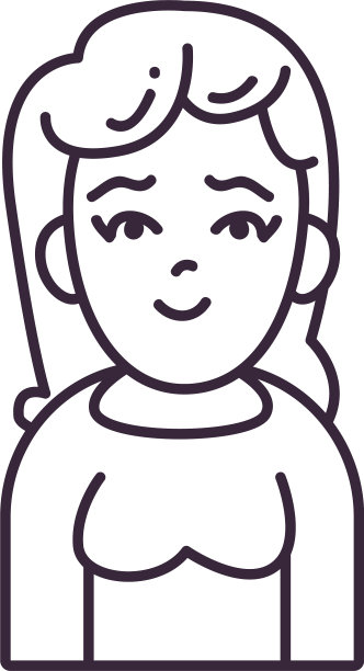 孤立的头像女人与毛衣线风格的图标图片下载