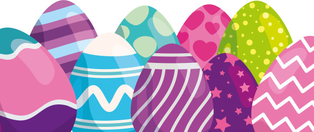 复活节彩蛋集可爱装饰图片下载
