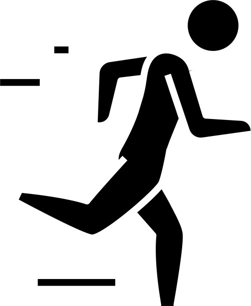 跑步人黑色图标概念图片下载