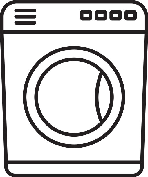 洗衣机图标符号平为图形和符号图片下载